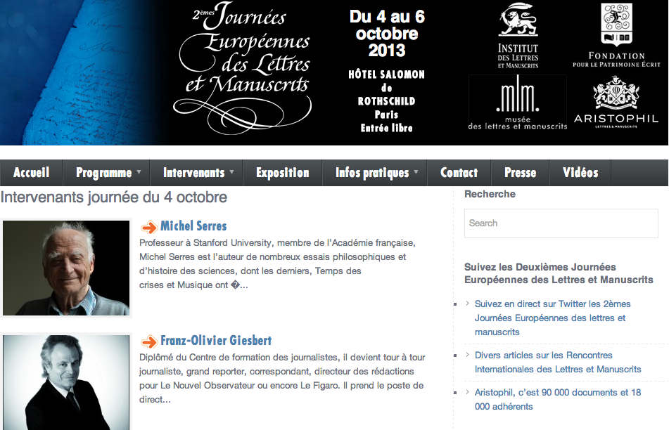 rencontres internationales lettres et manuscrits